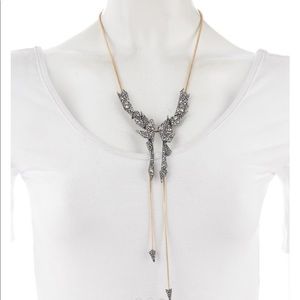 Alexis Bittar 2 Tone Crystal Origami Necklace
